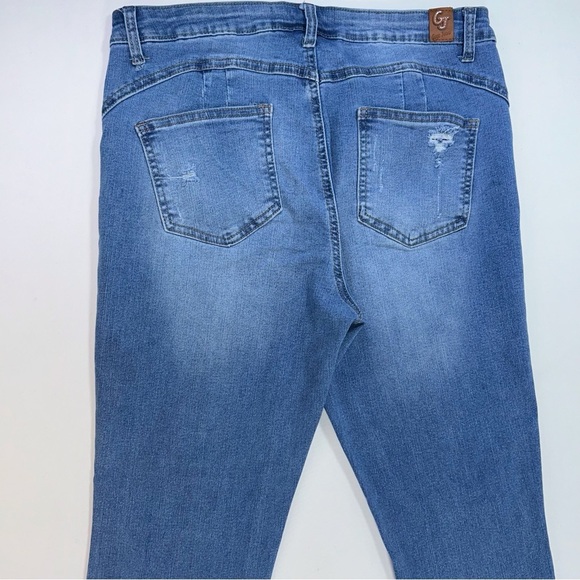 GOGO Skinny Leg Distressed Jeans Size 13 Juniors - Picture 8 of 14